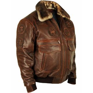 Лётная куртка Top Gun Jolly Rogers brown (Art.322)